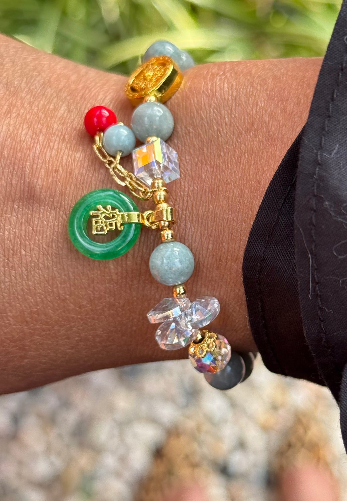 Good Luck Jade Charm Bracelet