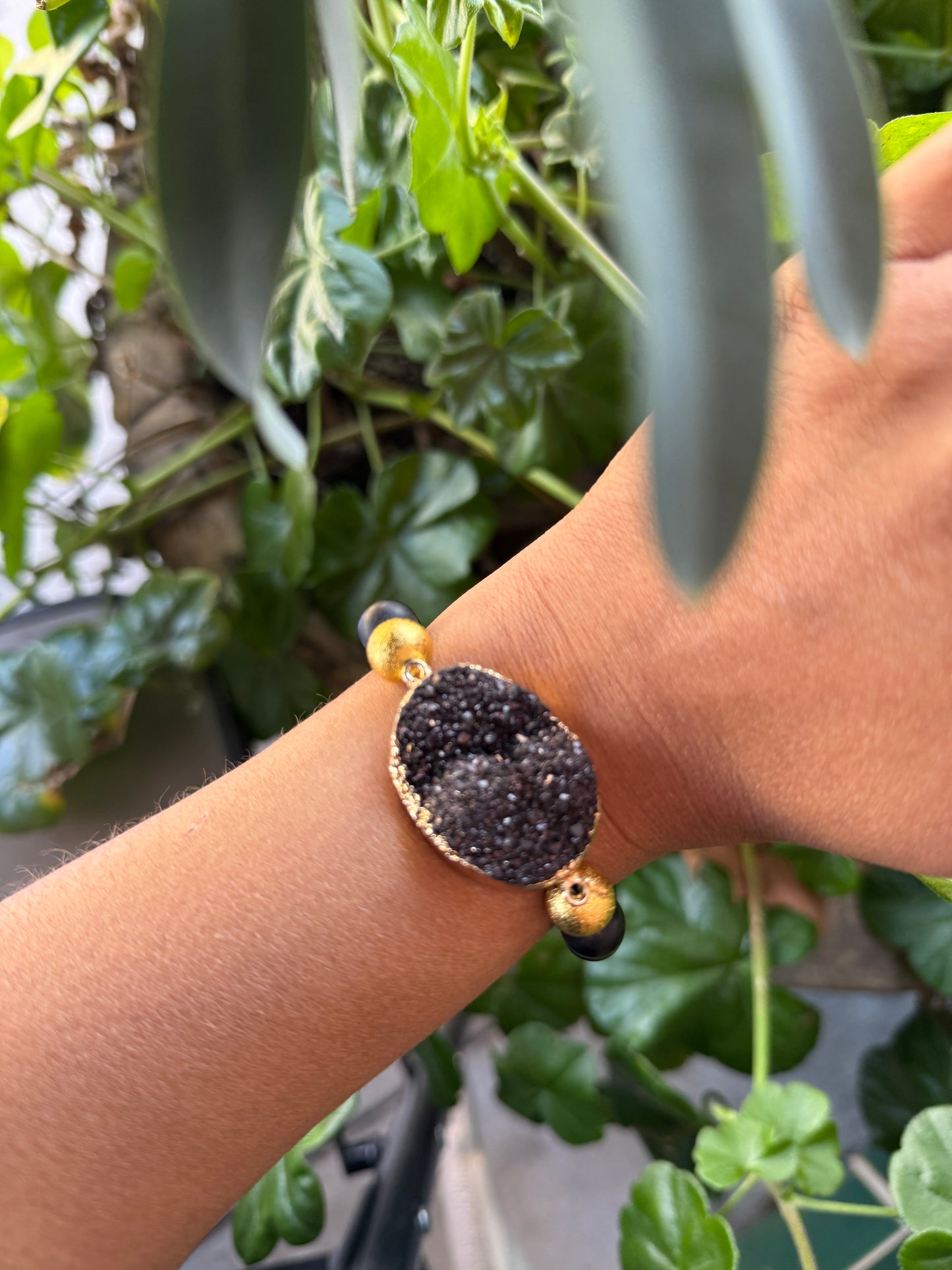 Druzy Bead Bracelet