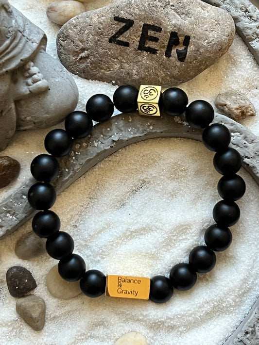 Black Panther OM Bead Bracelet