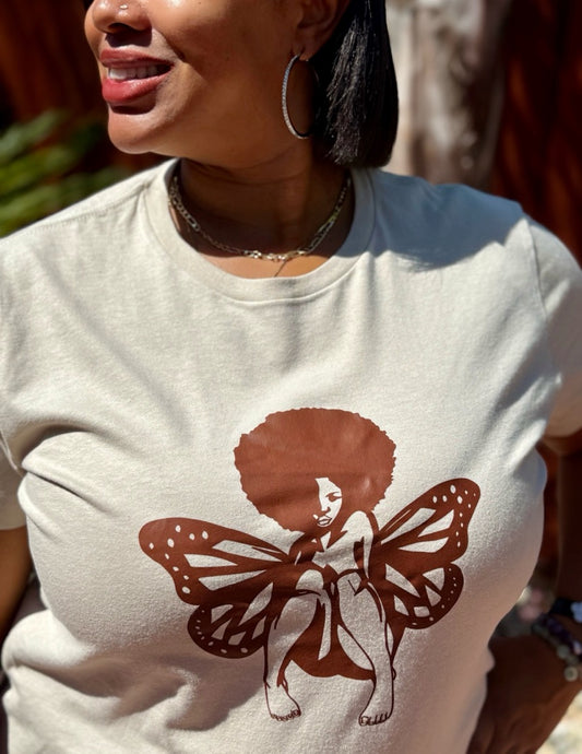 Brown Butterfly Tee