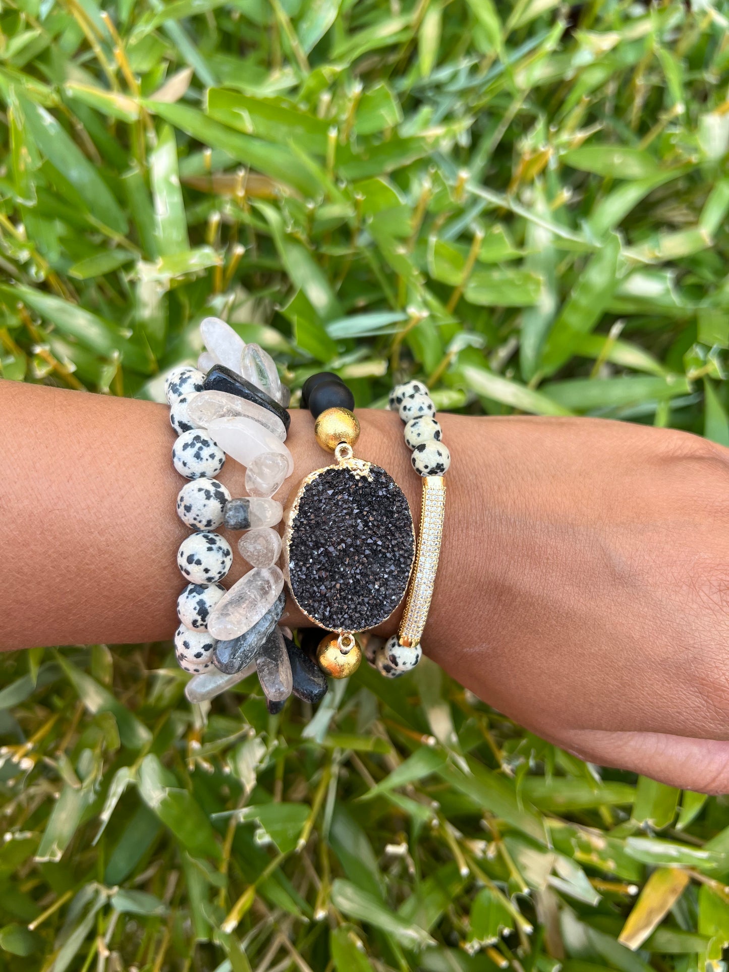 Dalmatian Druzy Stack