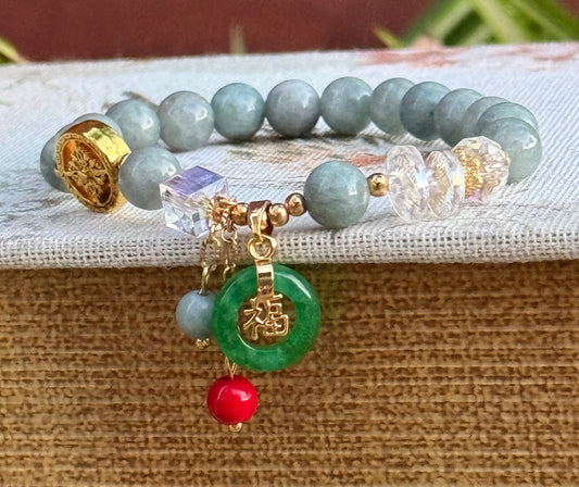 Good Luck Jade Charm Bracelet