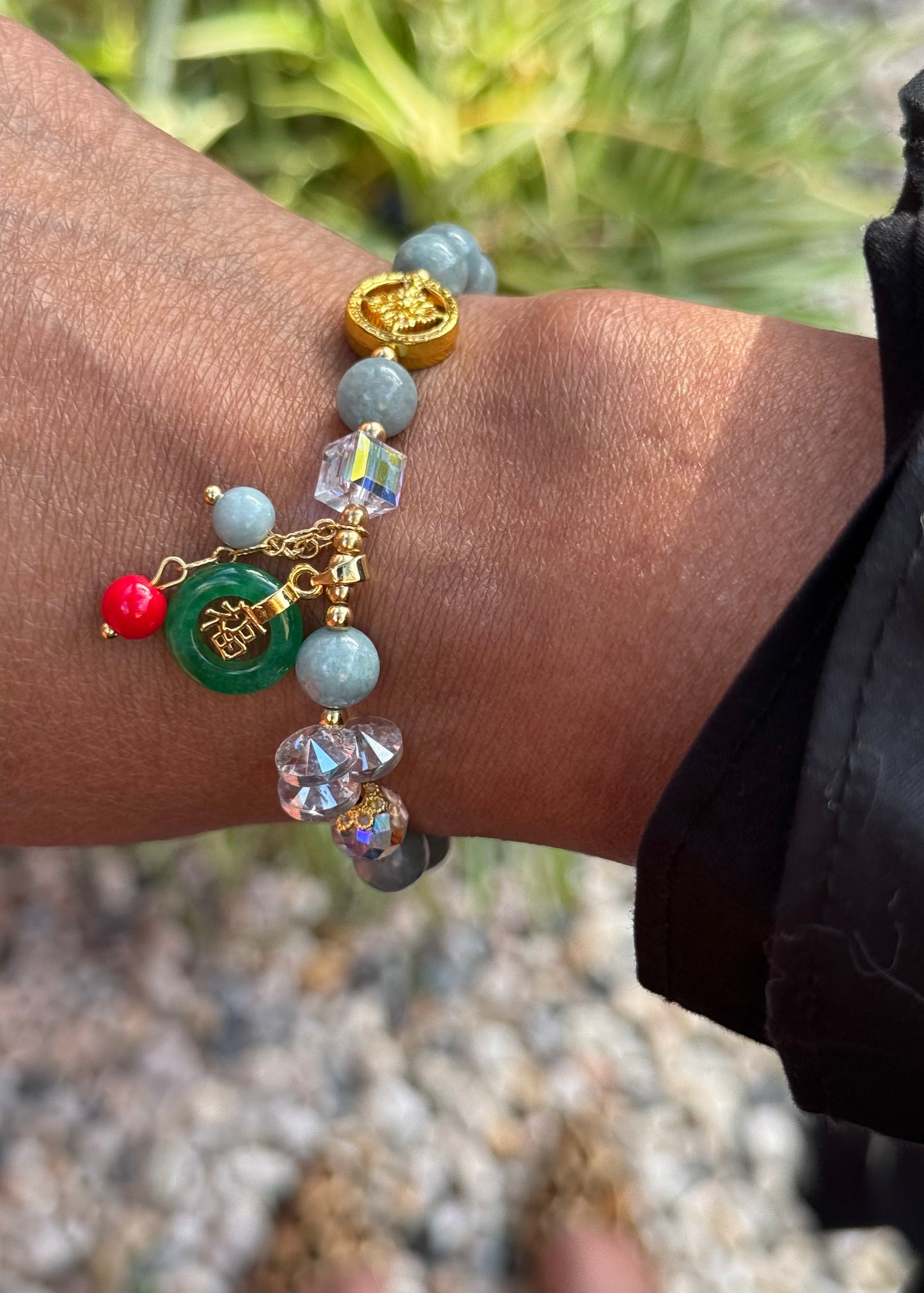 Good Luck Jade Charm Bracelet