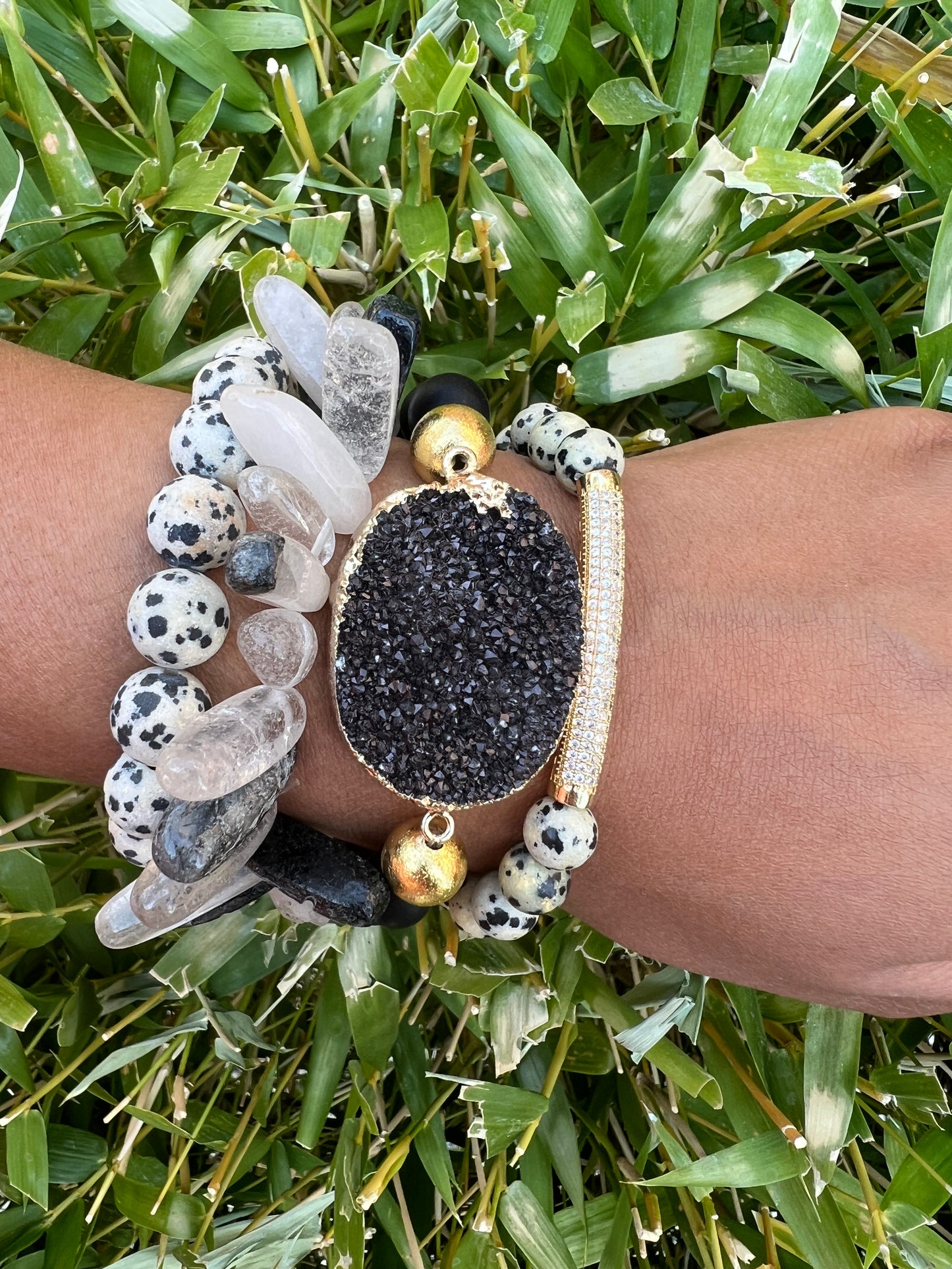 Dalmatian Druzy Stack