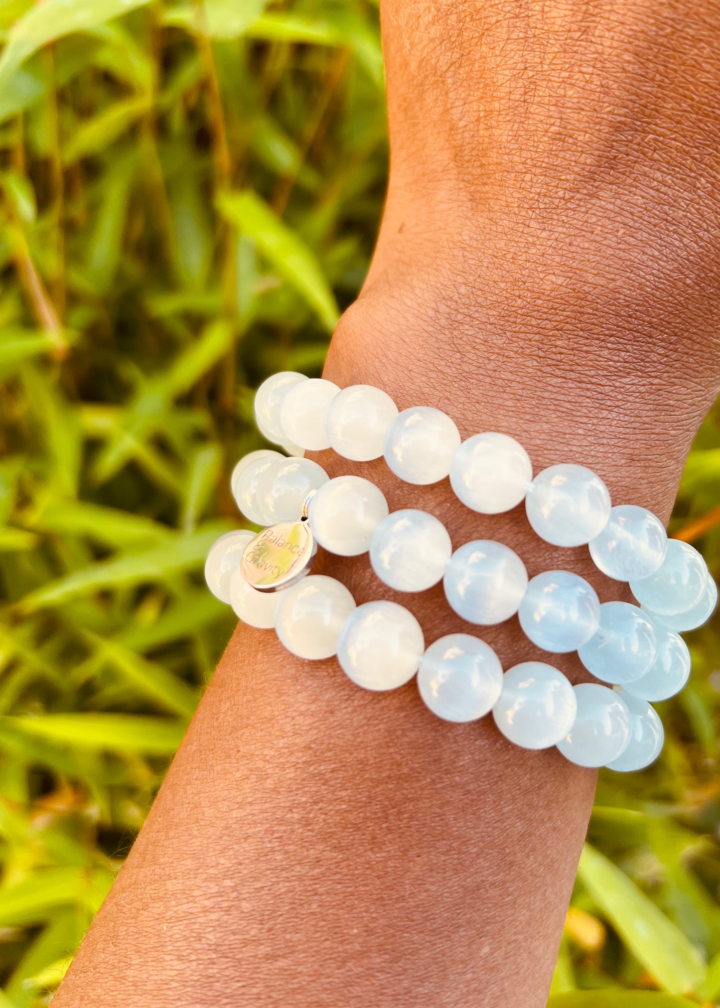 Selenite Bead Bracelet